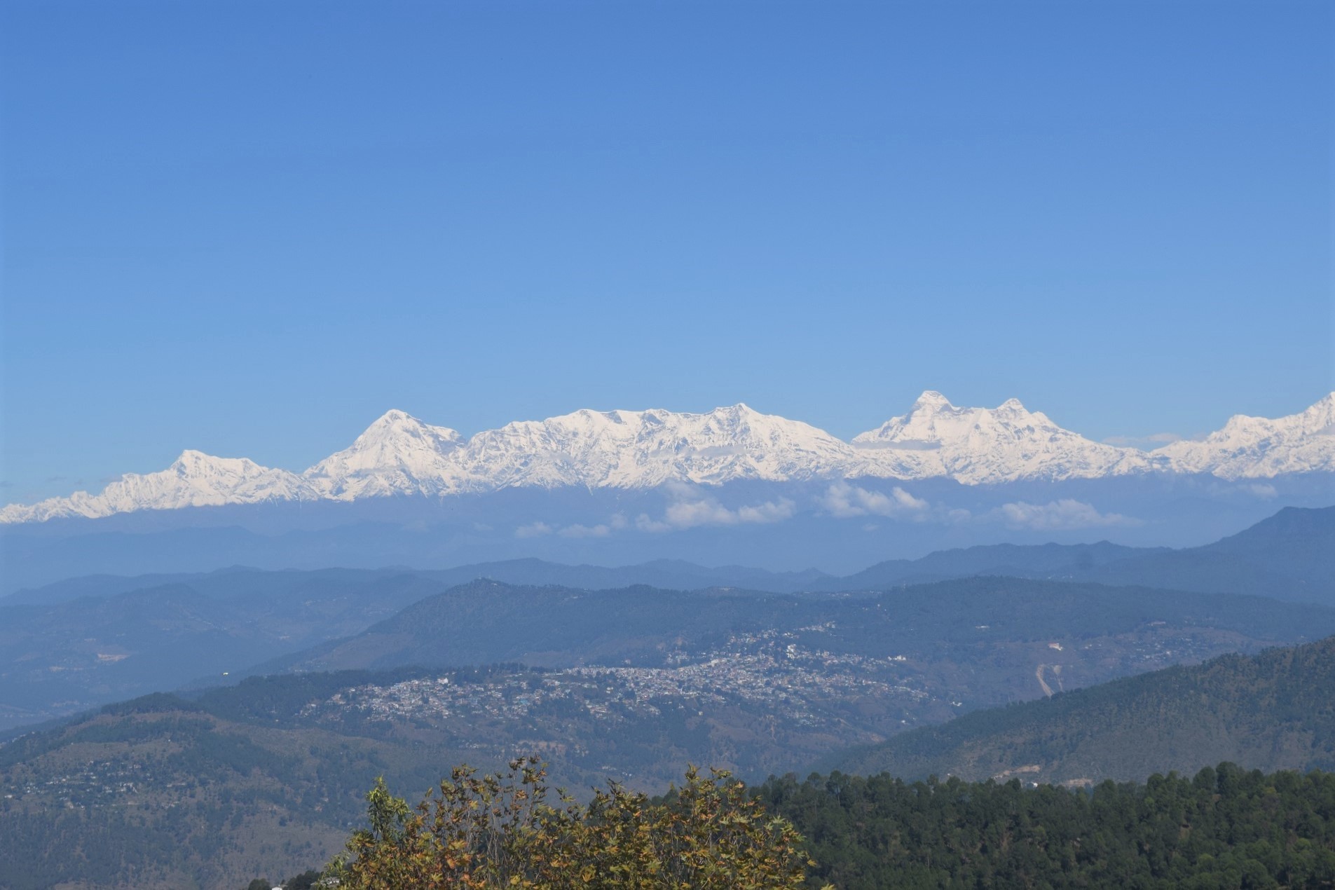 Himalayan view from Digantaa Resort Mukteshwar