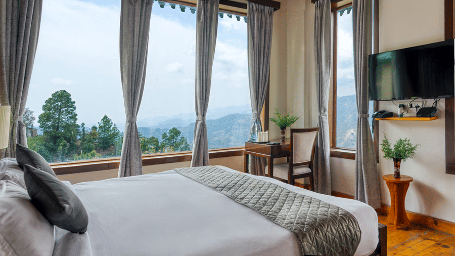 Elite Cottage interior with Himalayan view